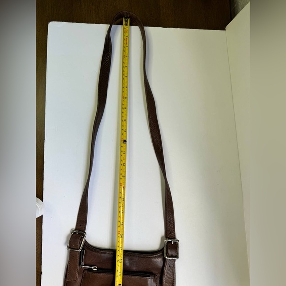 Fossil Vintage Crossbody Purse Leather Brown Saddle Bag - Picture 10 of 10